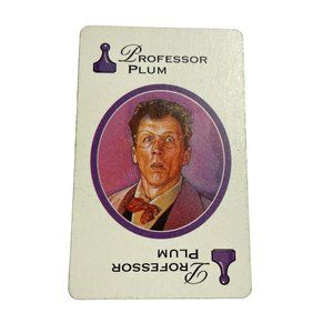 Vintage 1998 CLUE Character Card Professor Plum Replacement Game Piece u